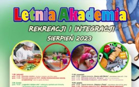 Letnia Akademia Rekreacji i Integracji, 1 sierpnia 2023 11.00 warsztaty wokalne dla dzieci i młodzieży w wieku 7-10 lat, 15 os&oacute;b, sala Ch&oacute;ru, zapisy 11.00 zajęcia plastyczne "Kartka okolicznościowa metoda scrapbooking", od 7 lat, 20 os&oacute;b, bilet: 5 zł, gal