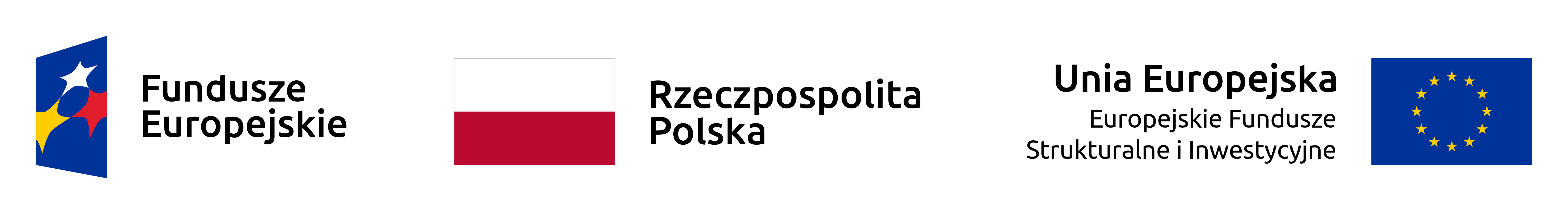 Logotyp funduszy europejskich. Trzy elementy widoczne: Na niebieskim polu trzy gwiazdy: biała, żółta i czerwona; flaga Polski; flaga Unii Europejskiej.