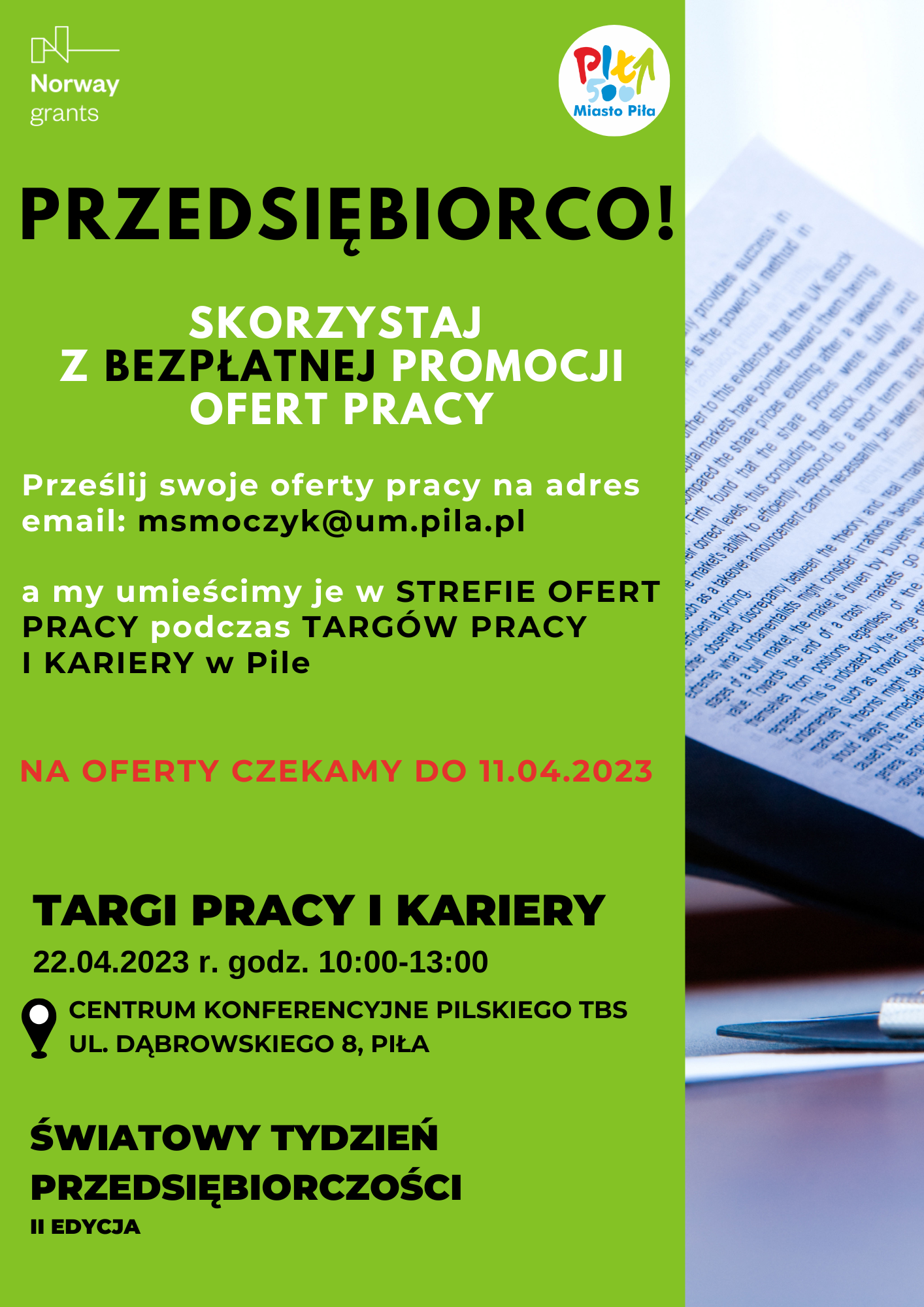 Plakat dot. ofert pracy - firmy