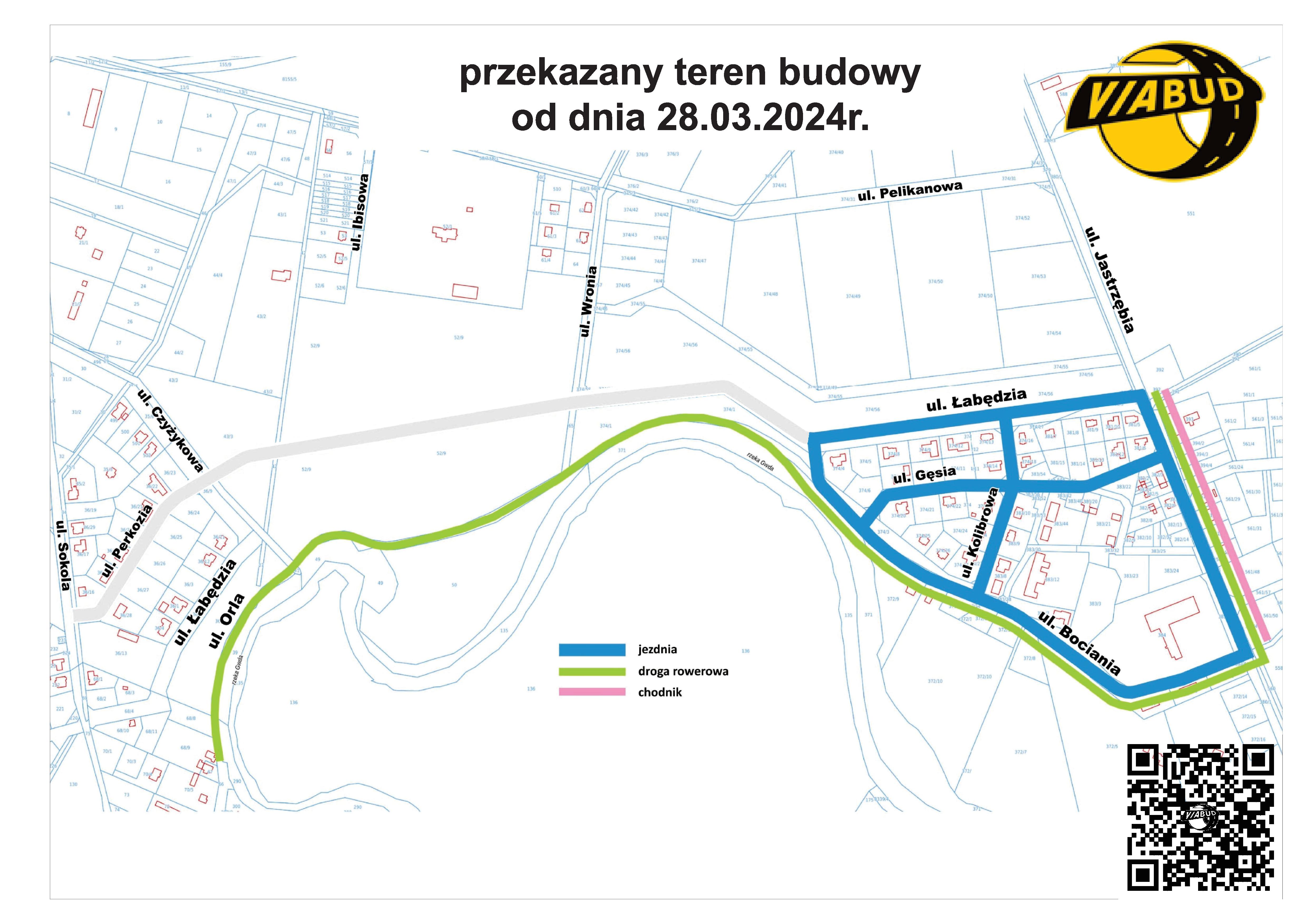 Mapa przedstawiająca teren inwestycji, o&nbsp;kt&oacute;rej mowa w&nbsp;treści komunikatu