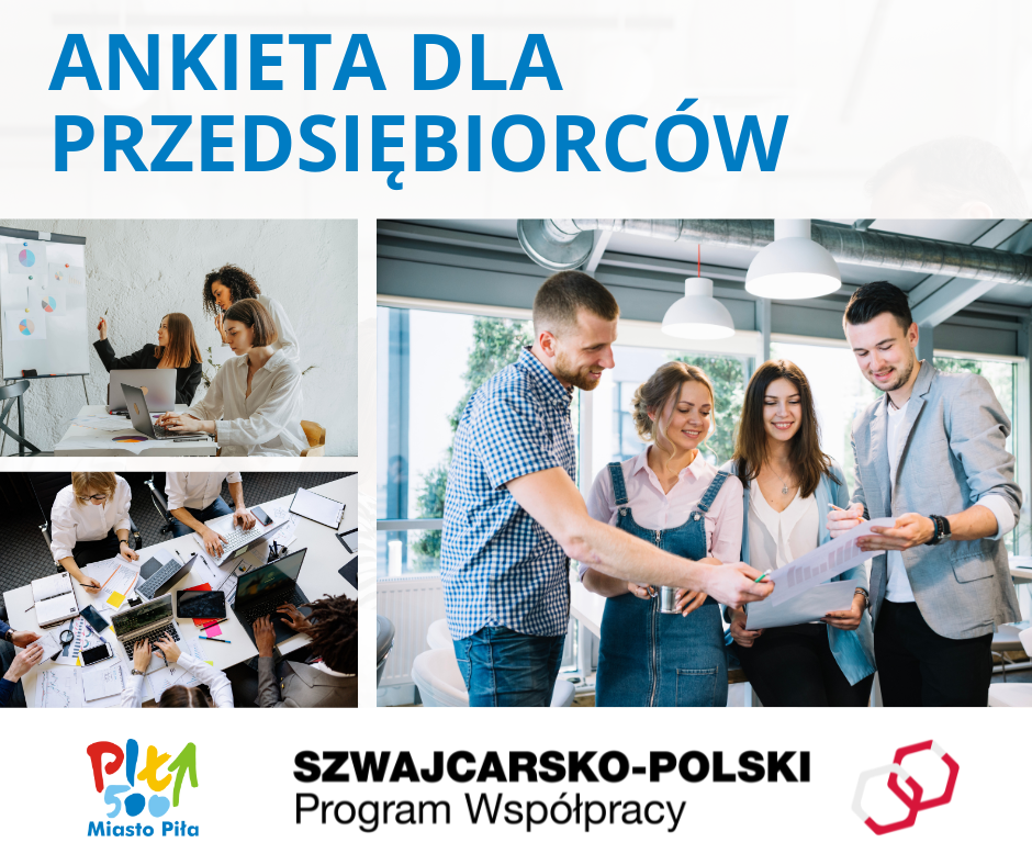 Zdjęcia młodych ludzi pracujących w&nbsp;zespole, treść: ankieta dla przedsiębiorc&oacute;w