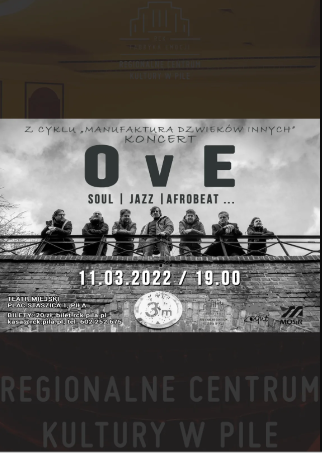 MANUFAKTURA DŹWIĘKÓW INNYCH: koncert OvE 11 marca 2022, godz. 19.00 bilet: 20 zł