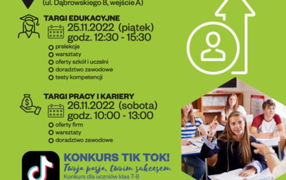 Zdjęcie do ŚWIATOWY TYDZIEŃ PRZEDSIEBIORCZOŚCI - TARGI EDUKACYJNE i TARGI PRACY  i KARIERY
