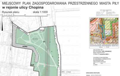 Zdjęcie do Obwieszczenie o uchwaleniu planu w rejonie ulicy Chopina