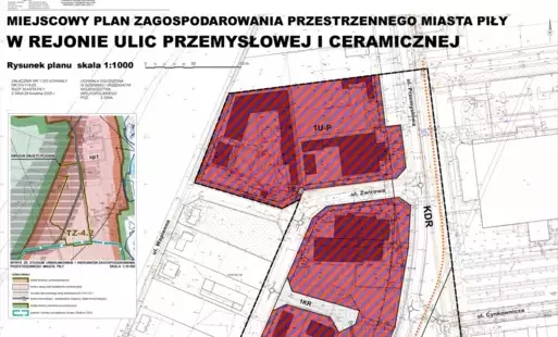 Zdjęcie do Obwieszczenie o uchwaleniu miejscowego planu zagospodarowania przestrzennego miasta Piły w&nbsp;rejonie ulic Przemysłowej i&nbsp;Ceramicznej