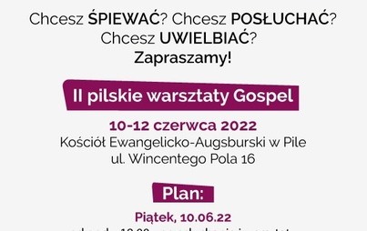 Zdjęcie do II pilskie warsztaty Gospel