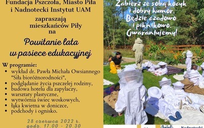 Zdjęcie do Powitanie lata w pasiece edukacyjnej