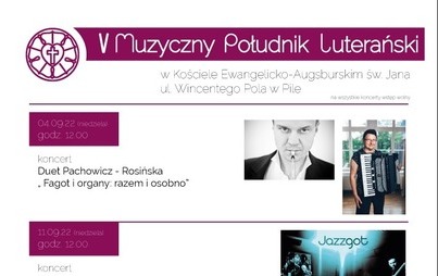 Zdjęcie do V MUZYCZNY POŁUDNIK LUTERAŃSKI