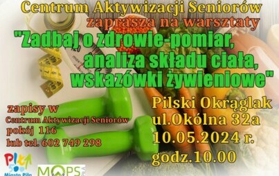 Zdjęcie do Warsztaty|&bdquo;Zadbaj o zdrowie &ndash; pomiar, analiza składu ciała, wskaz&oacute;wki żywieniowe&rdquo;