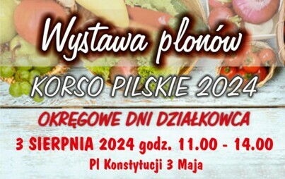 Zdjęcie do Wystawa plon&oacute;w KORSO PILSKIE 2024| Okręgowe Dni  Działkowca