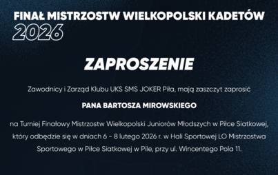 Zdjęcie do FINAŁ MISTRZOSTW WIELKOPOLSKI KADET&Oacute;W 2026